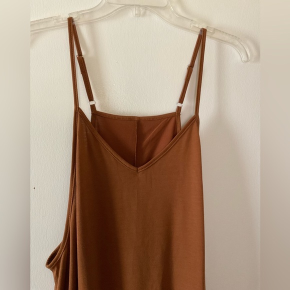 AMBER BROWN Solid Loose Cami Jumpsuit. NWOT - Picture 4 of 5